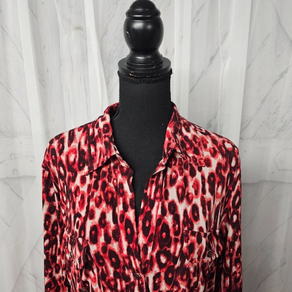 Leopard Print Red Dress - Picture 2 of 15